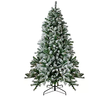 Northlight 7.5' Flocked Fir Tree  ith Warm Clear Lights
