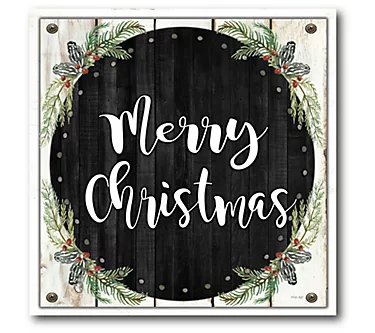 Courtside Market Merry Christmas 24x24 Canvas