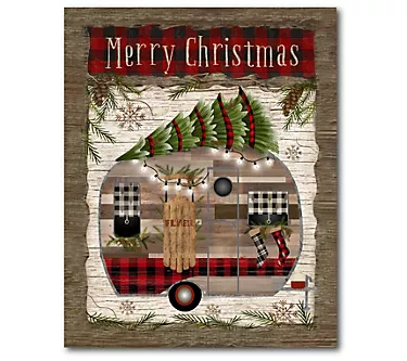 Courtside Market Buffalo Check Camper  12x18 Ca nvas