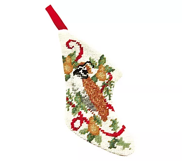 C&F Home Partridge In Pear Petit Point Mini Stocking 1 373234-c-f-home-partridge-in-pear-petit-point-mini-stocking-1.webp