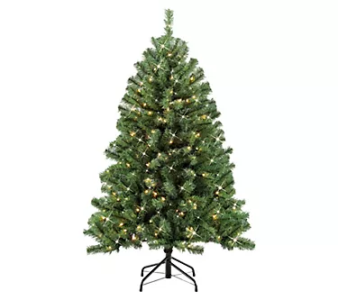 Puleo 4.5' Pre-Lit Northern Fir Artificial Chri stmas Tree
