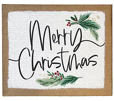 Merry Christmas Holly Canvas By Sincere Surroun dings