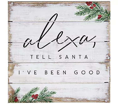 "Alexa, Tell Santa" Pallet Petite By Sincere Surroundings
