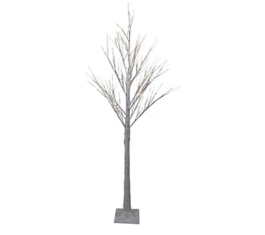 Northlight 6' White Birch Twig Tree Decor - Warm White Lights
