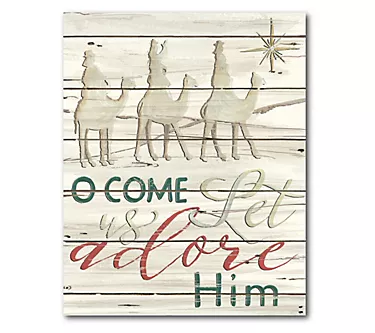 Courtside Market Come & Adore Him 16" x 20" Canvas Wall Art