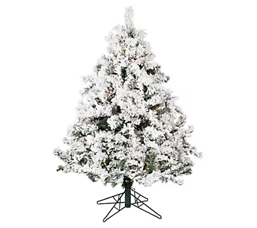 4.5' x 44" Flocked Alaskan Tree Dura-Lit by Vickerman
