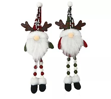 11" Santa's Workshop Reindeer Gnome Ornaments, Set of 2 1 373405-11-santa-s-workshop-reindeer-gnome-ornaments-set-of-2-1.webp