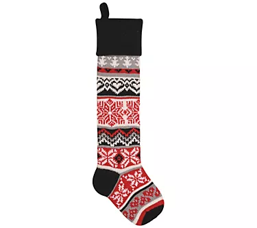 C&F Home Winter Gray Knit Stocking