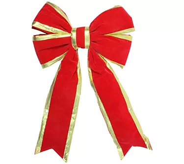 Northlight 18" x 28" Giant Red 3D 4-Loop Velveteen Bow 1 373497-northlight-18-x-28-giant-red-3d-4-loop-velveteen-bow-1.webp