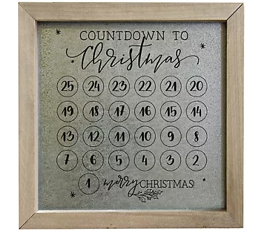 Christmas Countdown Frame Galvanized By SincereSurroundings