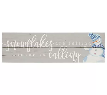 Snowflakes Falling Vintage Pallet Board - Sincere Surroundings