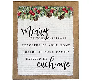 Merry Be Your Christmas Canvas By Sincere Surroundings