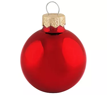 Whitehurst 6-Piece 4" Glass Ornament with Shiny Finish