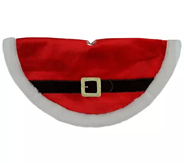 Northlight 20" Red&White Santa Belt Buckle MiniTree Skirt