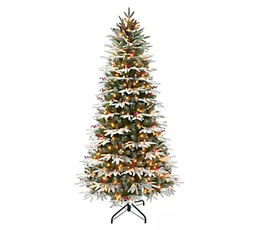 Puleo 9 ft Pre-lit Slim Flocked Halifax Fir Tre e 1 373635-puleo-9-ft-pre-lit-slim-flocked-halifax-fir-tre-e-1.webp