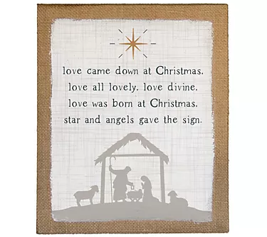 Sincere Surroundings 15" Love Came Down Canvas 1 373655-sincere-surroundings-15-love-came-down-canvas-1.webp