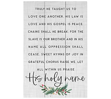 Sincere Surroundings 16" His Holy Name Rustic Pallet