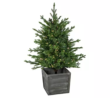 Northlight 4' Pre-Lit Potted Russian Pine Chris tmas Tree