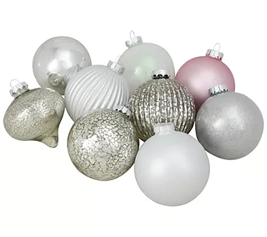 Northlight 9ct Silver & Pink 3 Ball & Onion Ornaments 3.75" 1 373757-northlight-9ct-silver-pink-3-ball-onion-ornaments-3-75–1.webp