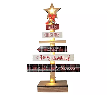 Santa's Workshop Inc. 16" LED Wood Xmas Tree