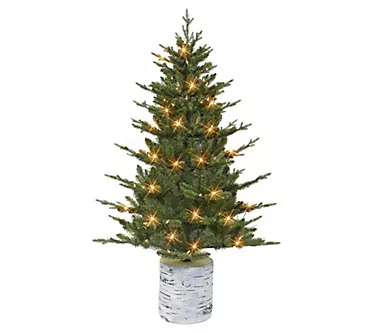 Puleo 4.5' PE/PVC Potted Tree,150 UL Clear Incandescent