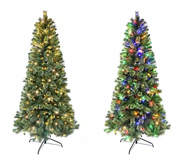 Puleo 6' Pre-Lit Montana Pine Tree, 250 Color-Select LED