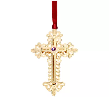 Beacon Design Gold Cross Ornament