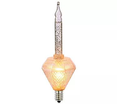 Vickerman 7 Bubble Lights on Green Wire, 13' Strand