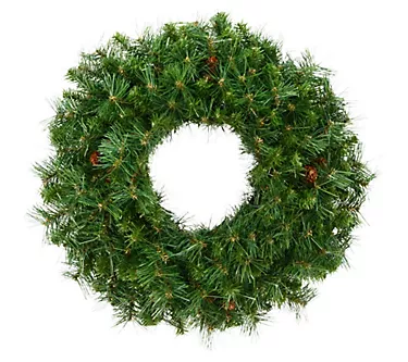 Vickerman 24" Cheyenne Pine Artificial Christmas Wreath, Unlit 1 373987-vickerman-24-cheyenne-pine-artificial-christmas-wreath-unlit-1.webp