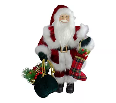 Northlight 18"  Santa Christmas Figure with Presents