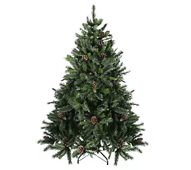 Northlight Snowy Delta Pine with Pine Cones Christmas Tree