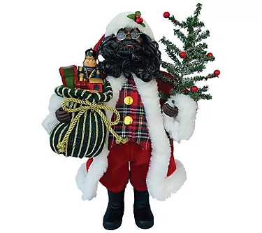 15" Black Tartan Plaid Santa by Santa's Workshop 1 374153-15-black-tartan-plaid-santa-by-santa-s-workshop-1.webp