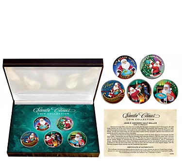 American Coin Treasures Santa JFK Half Dollar Coin Set