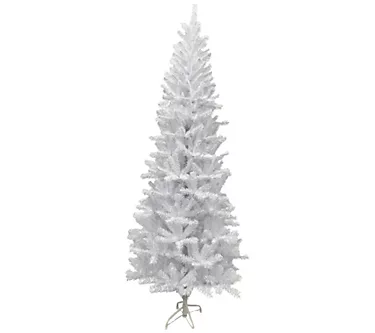 Northlight 6.5' White Georgian Pine Slim Christmas Tree Unlit