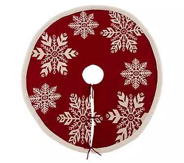 Glitzhome Snowflake Desgin Acrylic Christmas Tre Skirt