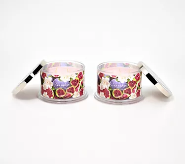 HomeWorx by Slatkin & Co. S/2 18oz Candles - Gardenia Fig