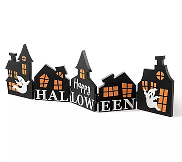 Glitzhome 24.75"L Halloween Hinged Haunted House Table Decor
