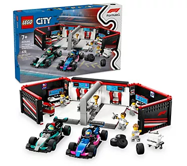 LEGO City F1 Garage & Mercedes-AMG & Alpine Cars Toy Playset