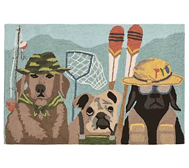 Liora Manne Frontporch Fishing Patrol Rug Multi20" x 30"