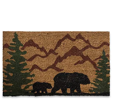 Bear Country Natural Coir Doormat with NonslipBack