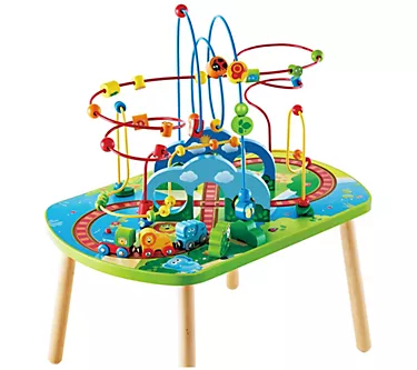 Hape Jungle Adventure Railway Table - Wooden Bead Maze