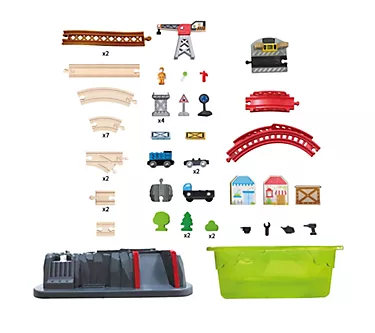 Hape Bucket Builder Set: Railway - 50 Pieces
