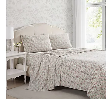 Laura Ashley Emogene Terracotta King Sheet Set