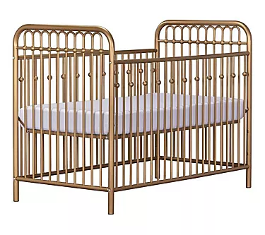 Little Seeds Monarch Hill Ivy Metal Baby Crib -Gold