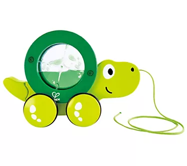 Hape Pull Along Wooden Green Turtle