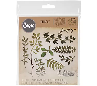 Sizzix Thinlits Dies 9/Pkg By Tim Holtz Garden reens