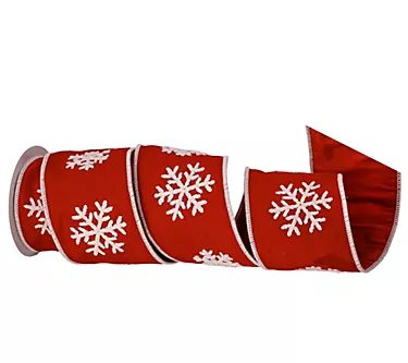 Regency Interna tional 4"X5y Em broidered Snowf lake Ribbon by Valerie