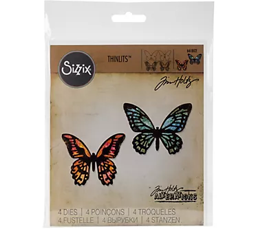 Sizzix Thinlits 4-Piece Mini Butterflies Die Set by Tim Holtz