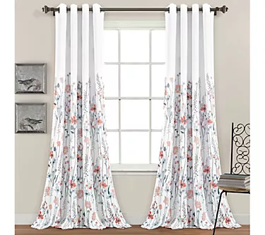 Clarissa Floral Room Darkening 52x84 Window Panel Pair