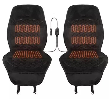 Stalwart 2 Heated Seat Covers for Cars Universal 12V